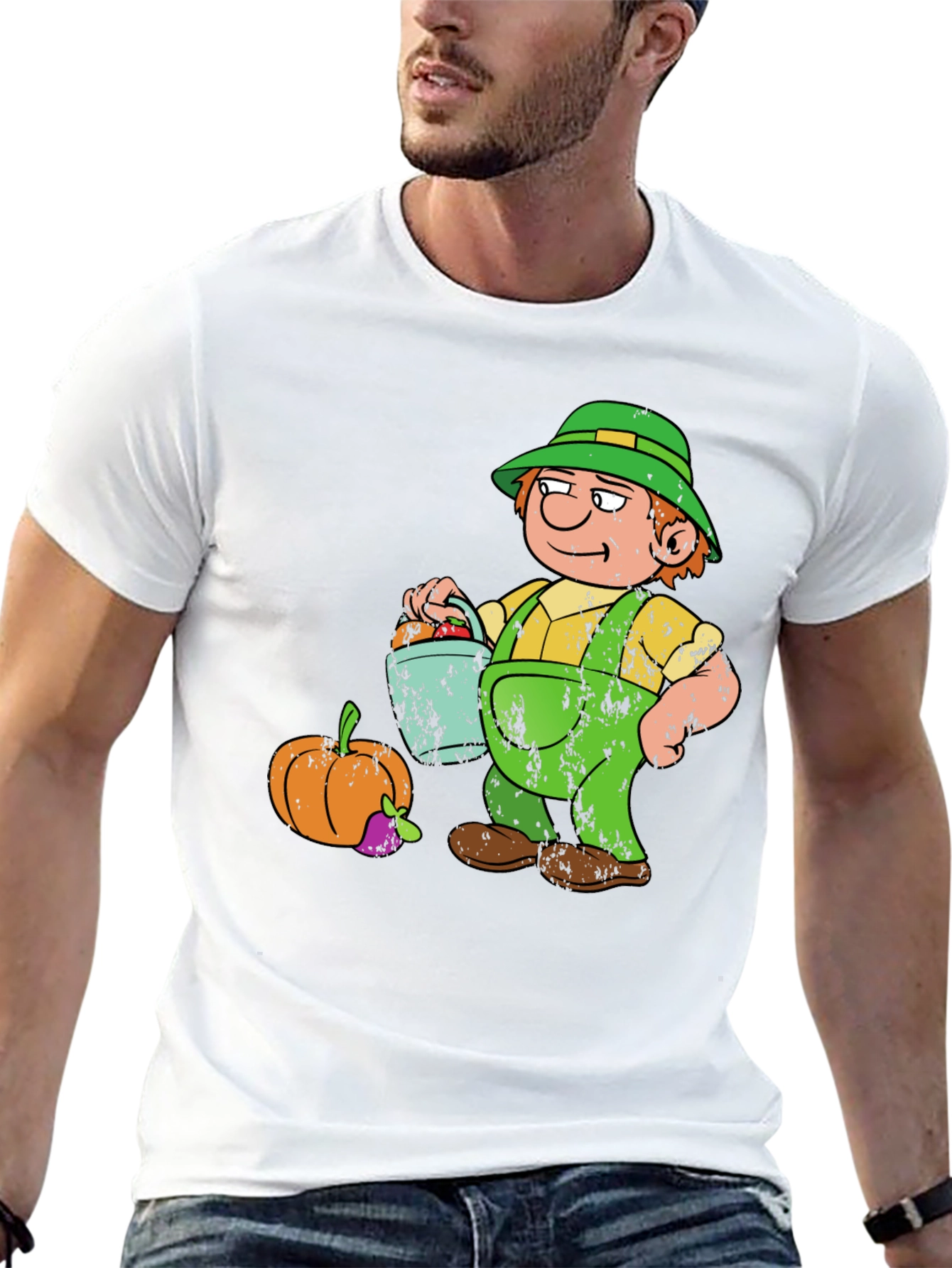 Cartoon Farmer Graphic Tee