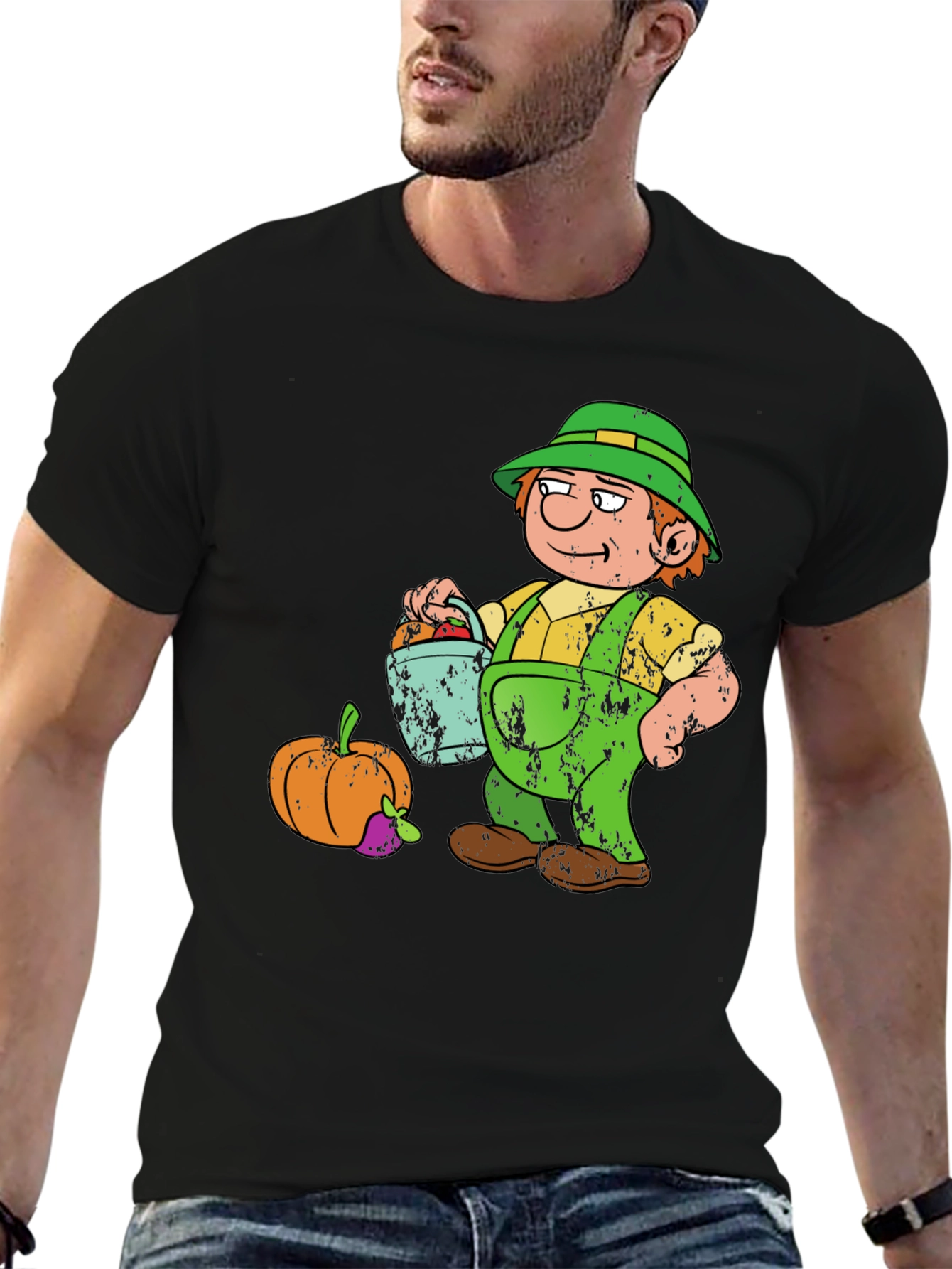 Cartoon Farmer Graphic Tee