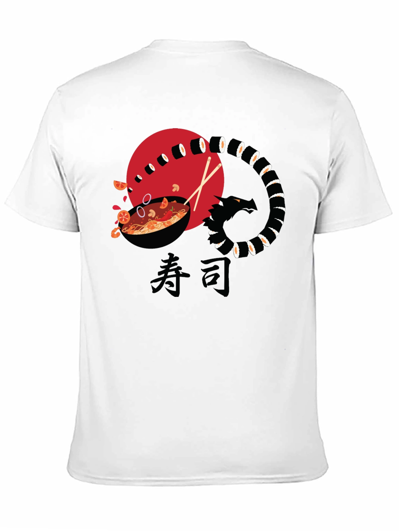 Sushi Dragon Ramen Graphic T-Shirt