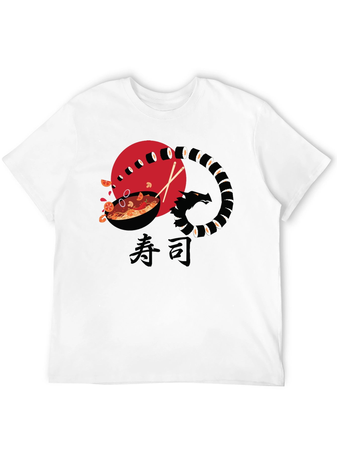 Sushi Dragon Ramen Graphic T-Shirt