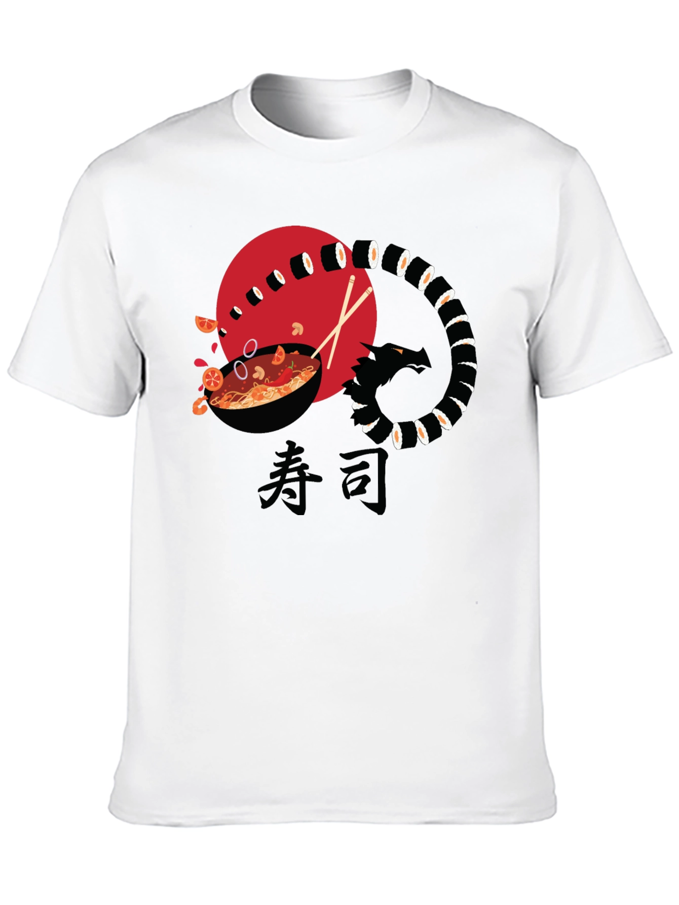Sushi Dragon Ramen Graphic T-Shirt