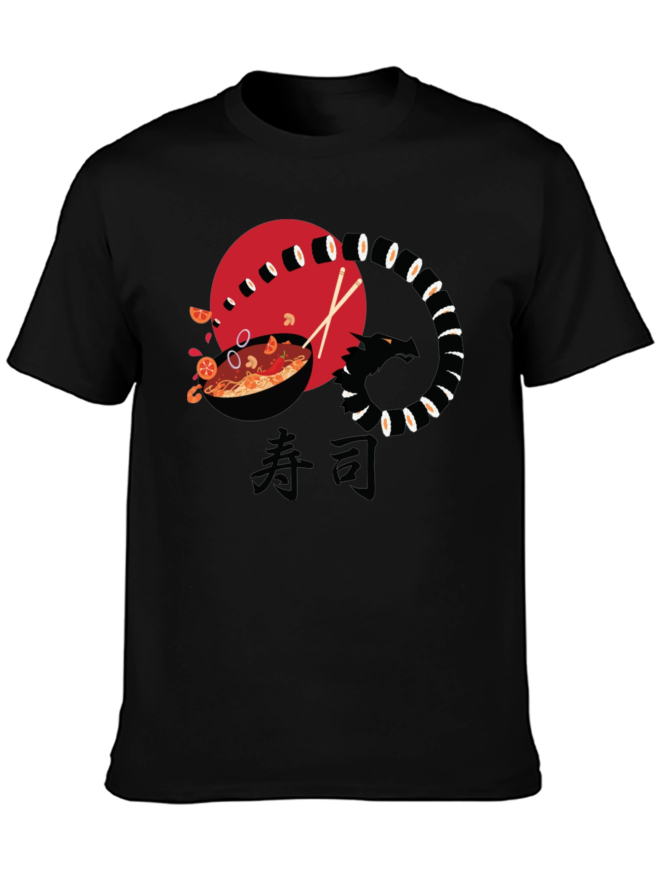 Sushi Dragon Ramen Graphic T-Shirt