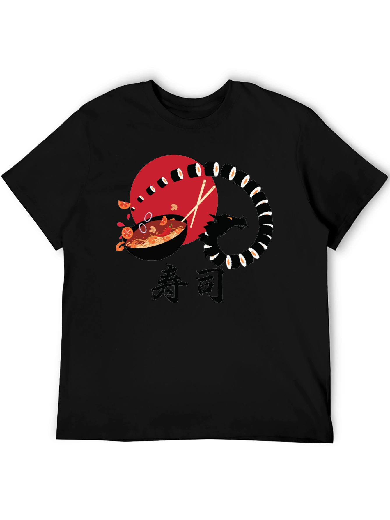 Sushi Dragon Ramen Graphic T-Shirt