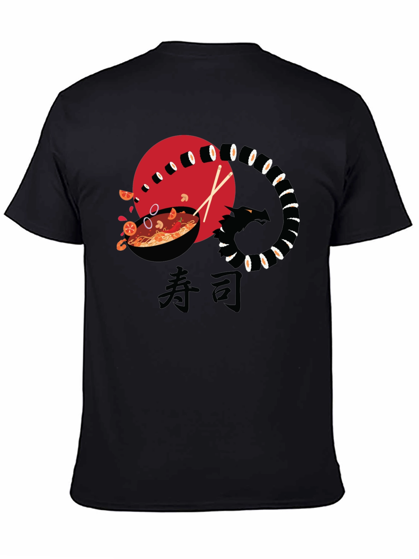 Sushi Dragon Ramen Graphic T-Shirt