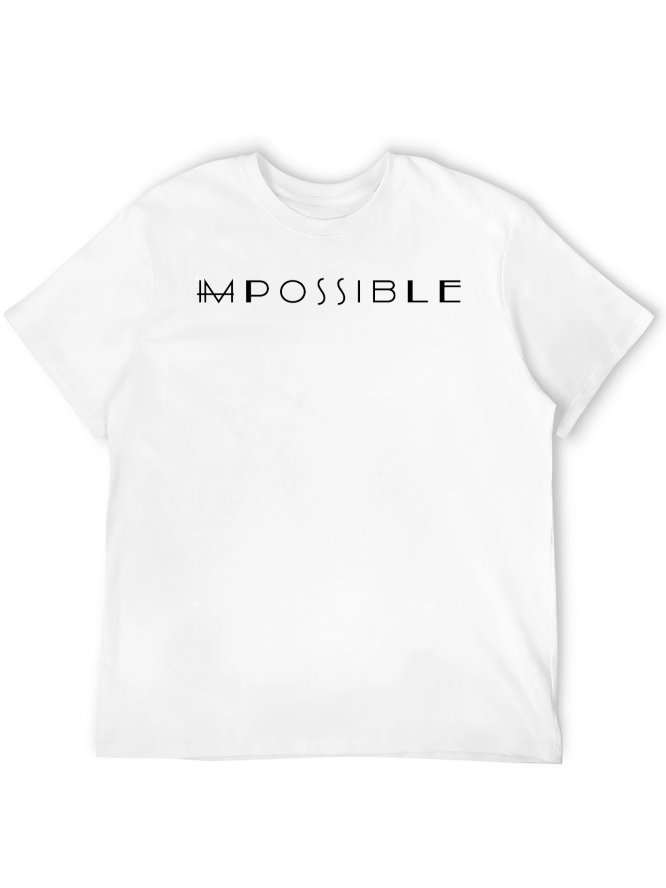 Impossible Black Graphic Tee - Motivation Inside!