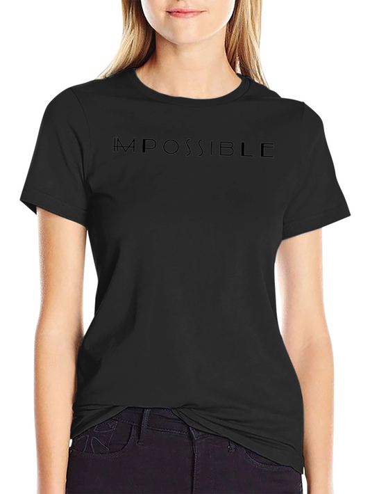 Impossible Black Graphic Tee - Motivation Inside!