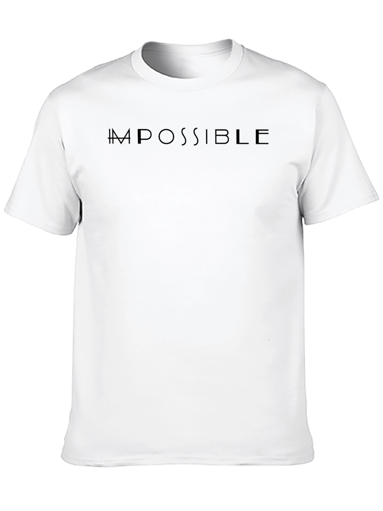 Impossible Black Graphic Tee - Motivation Inside!