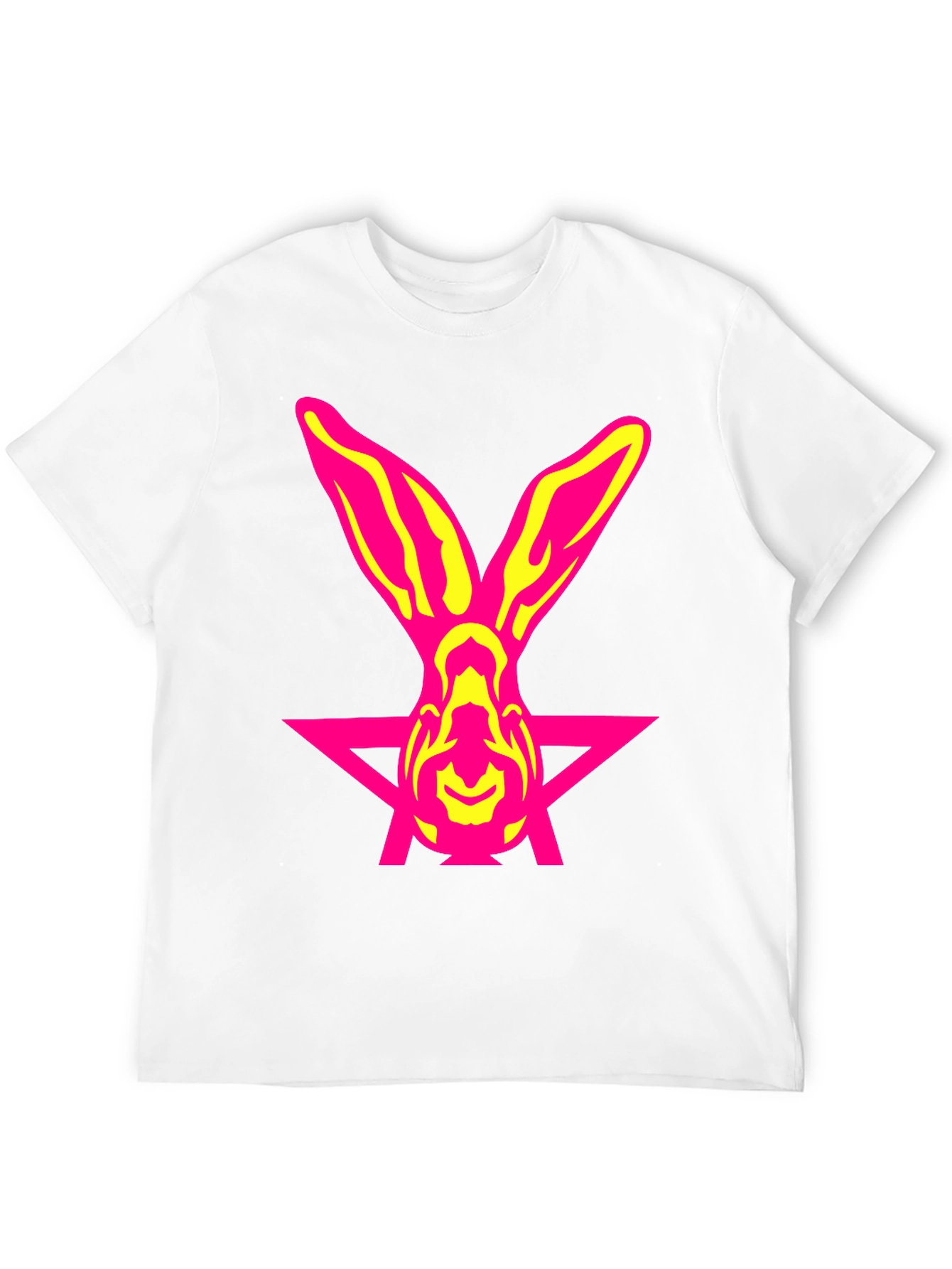Pink Rabbit Star Graphic T-Shirt