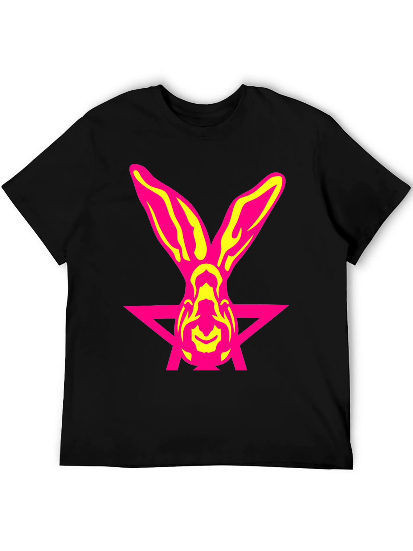 Pink Rabbit Star Graphic T-Shirt
