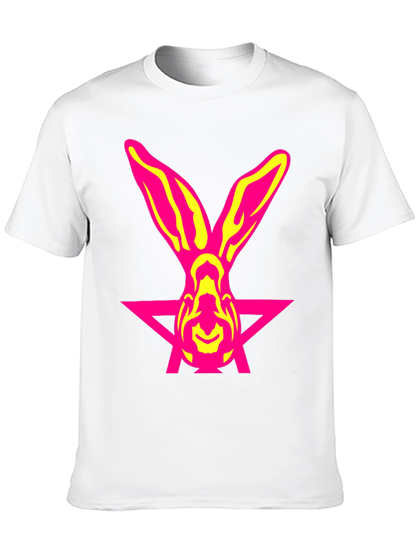 Pink Rabbit Star Graphic T-Shirt