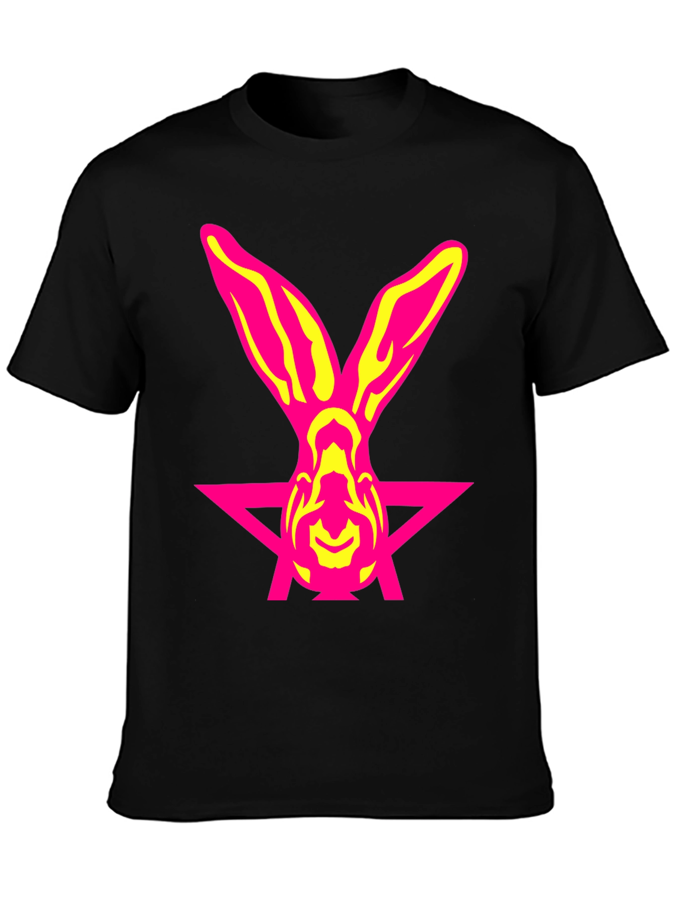 Pink Rabbit Star Graphic T-Shirt