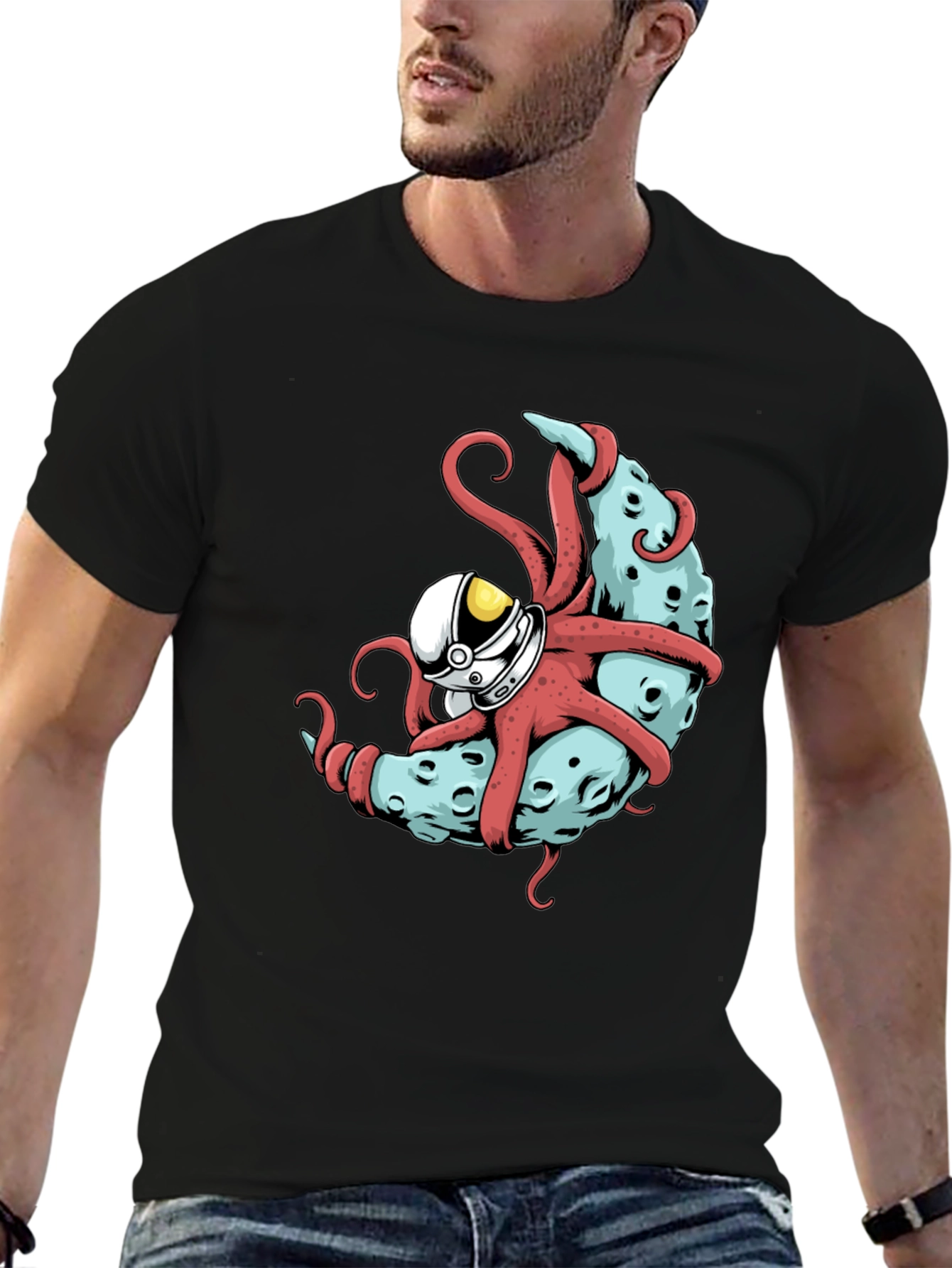 Cosmic Kraken T-Shirt - Octopus Astronaut Design