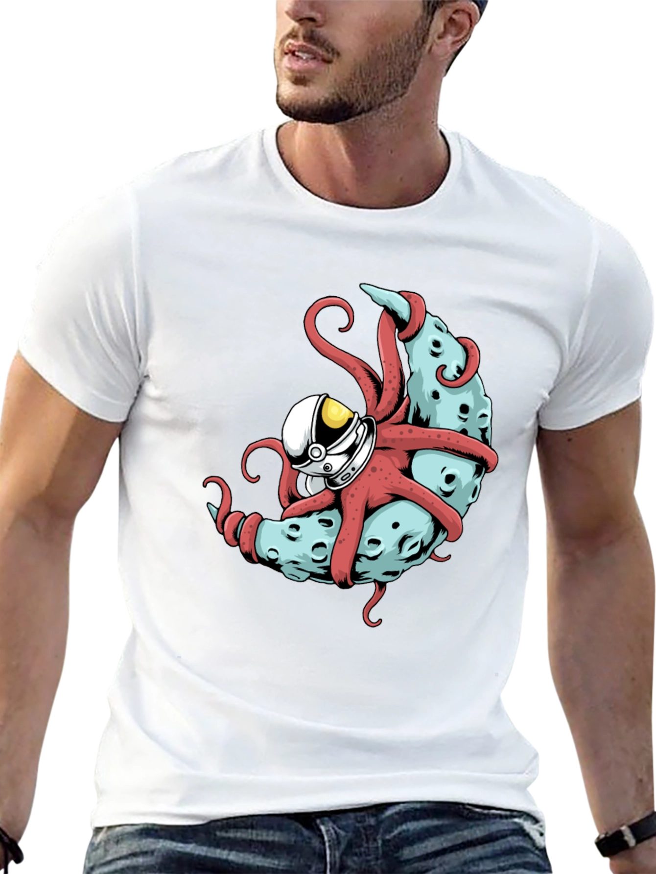 Cosmic Kraken T-Shirt - Octopus Astronaut Design