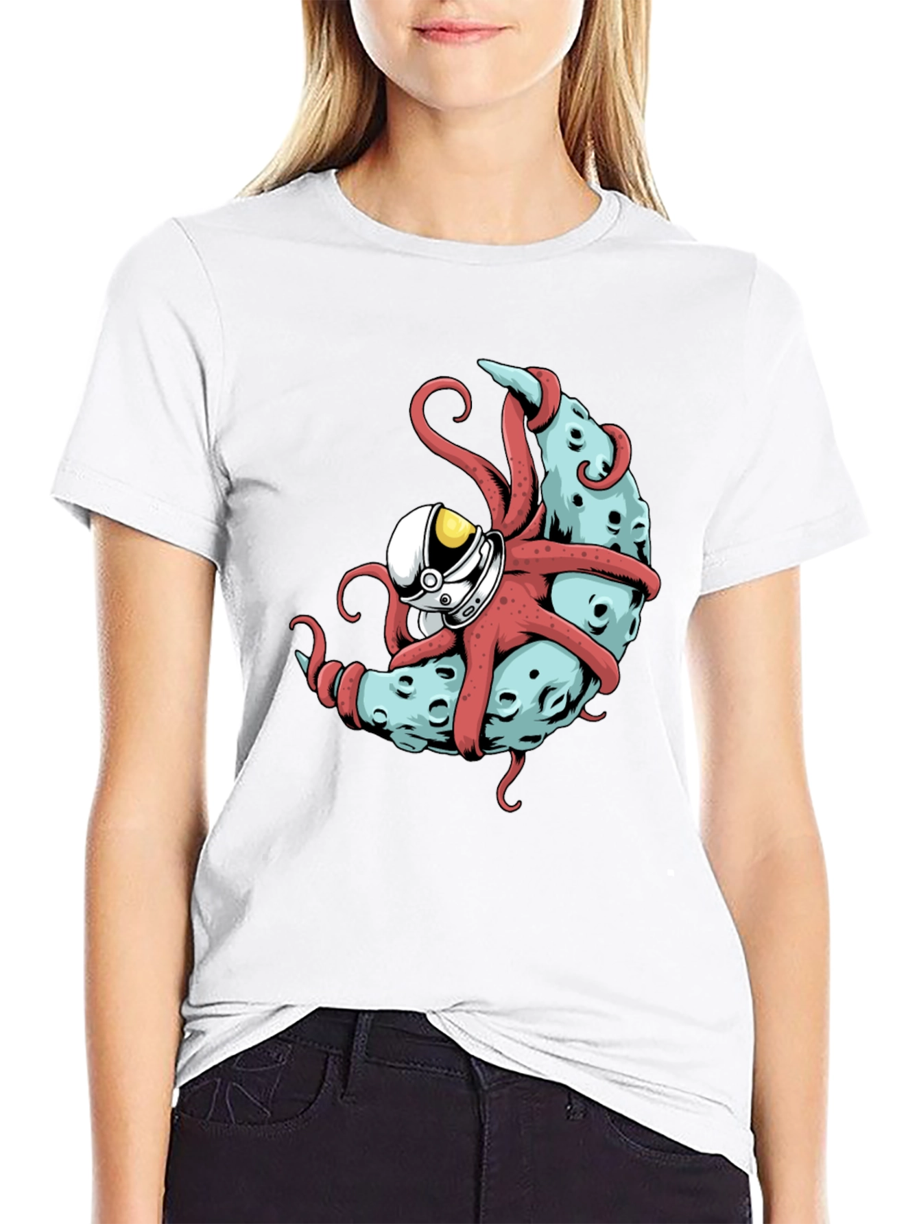 Cosmic Kraken T-Shirt - Octopus Astronaut Design