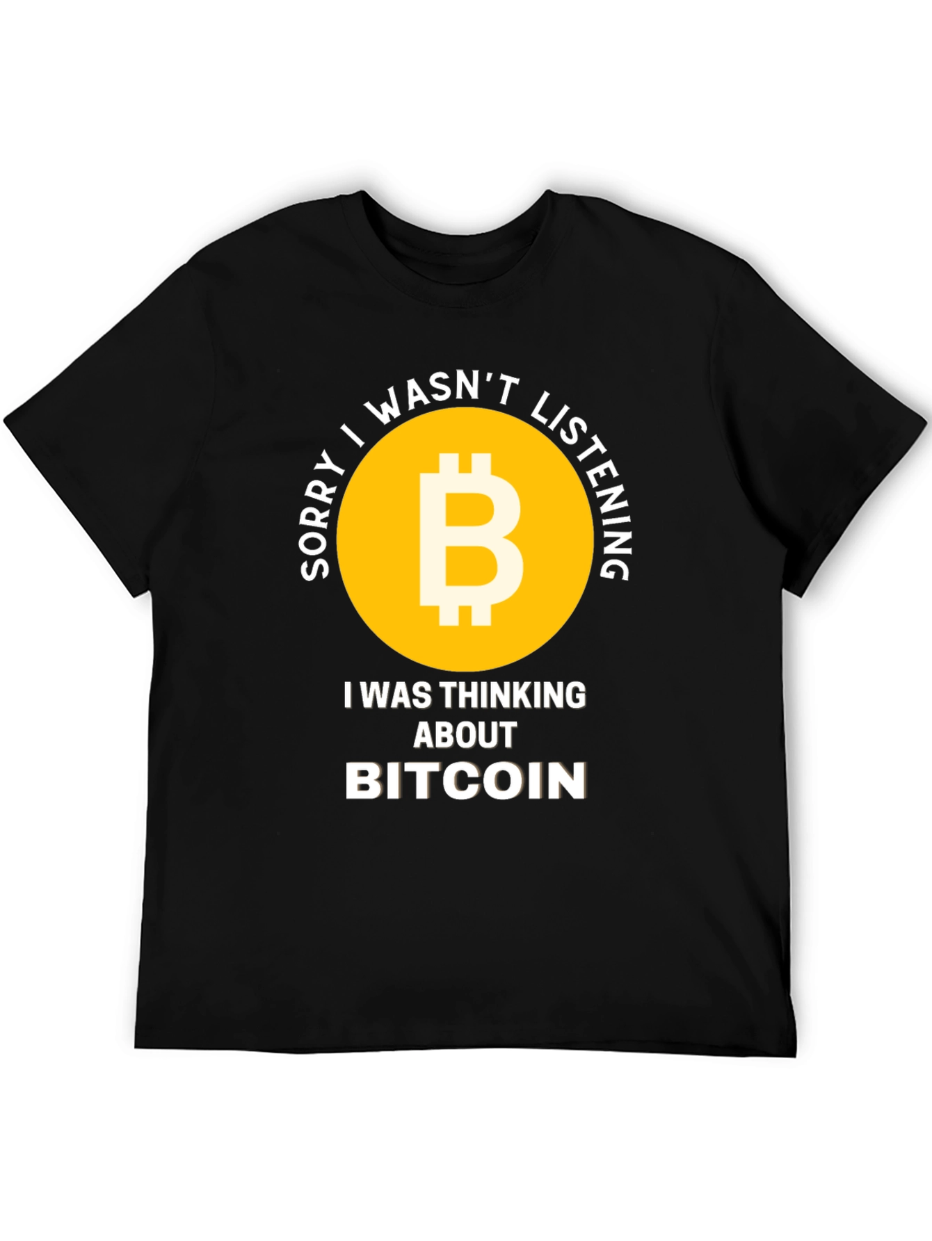 Bitcoin Thinking Funny T-Shirt