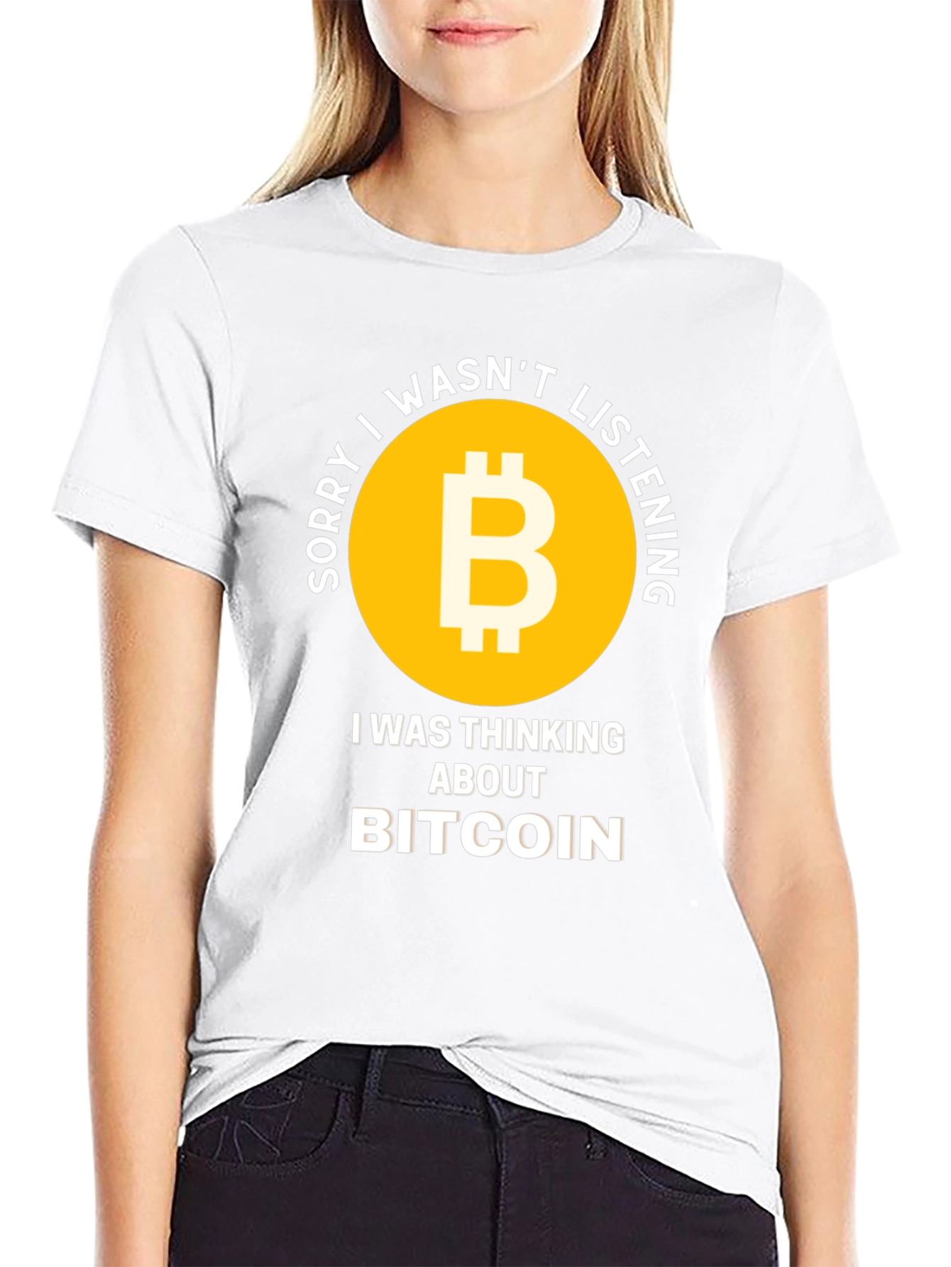 Bitcoin Thinking Funny T-Shirt