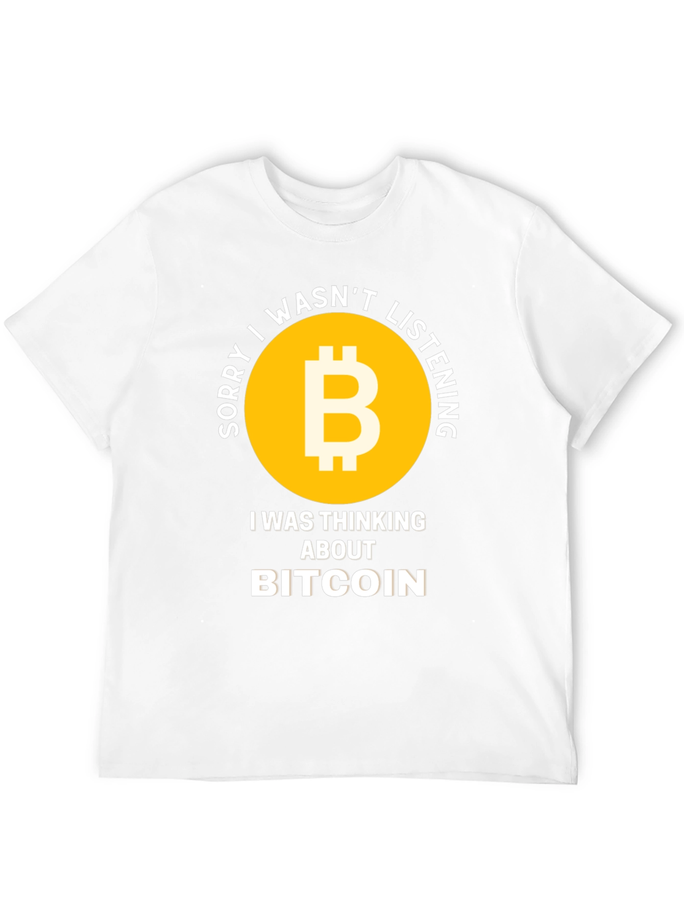 Bitcoin Thinking Funny T-Shirt