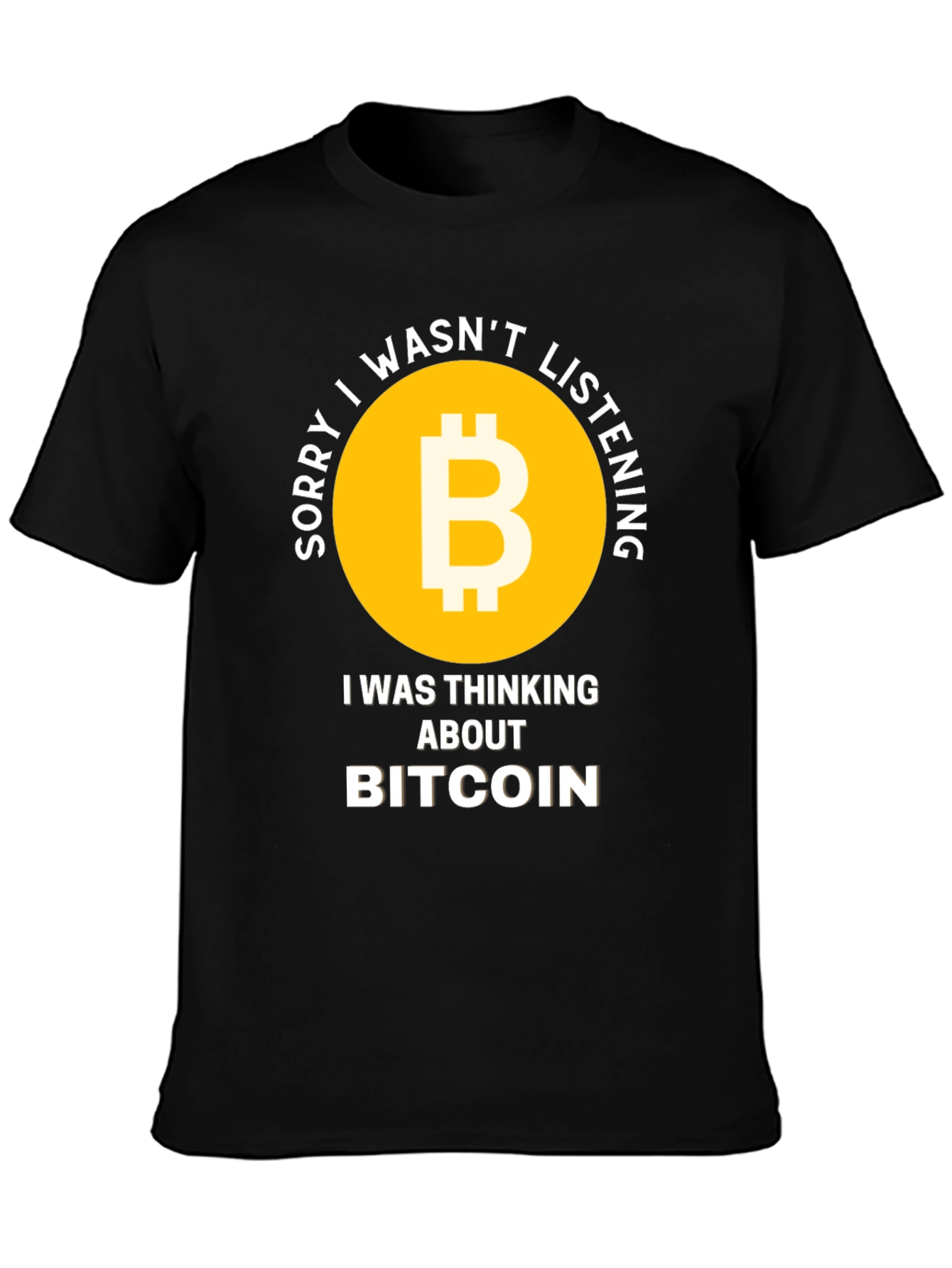 Bitcoin Thinking Funny T-Shirt