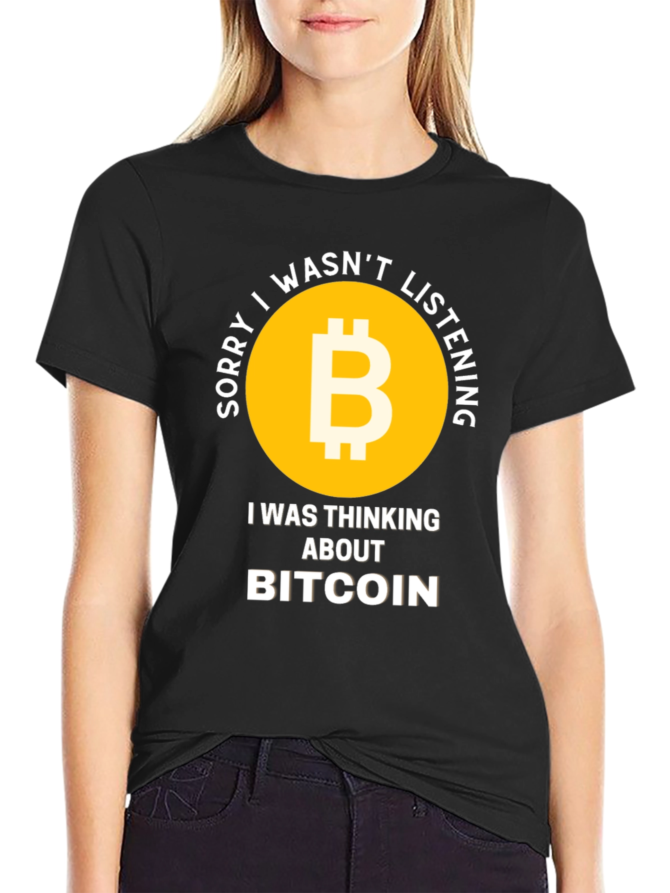 Bitcoin Thinking Funny T-Shirt