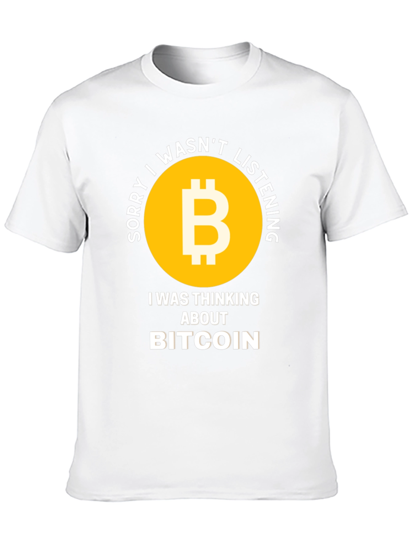Bitcoin Thinking Funny T-Shirt
