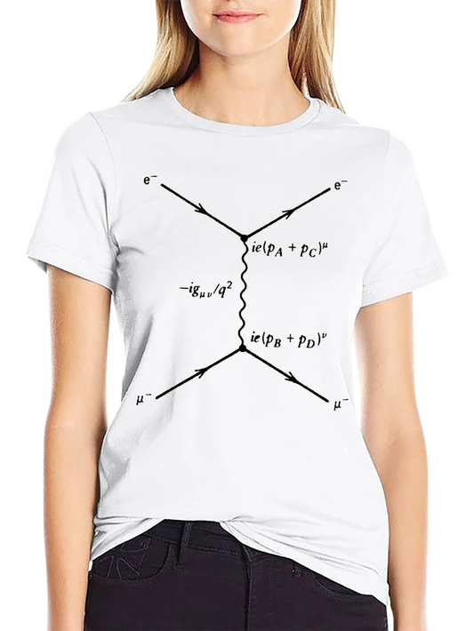 Physics Feynman Diagram Black T-Shirt