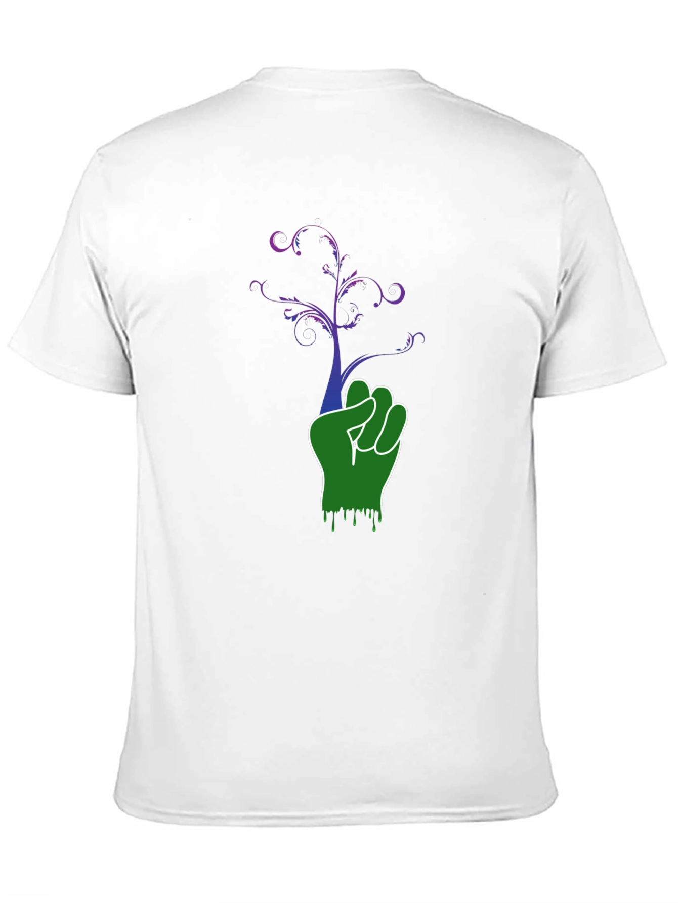 Green Fist Tree Graphic Black Tee