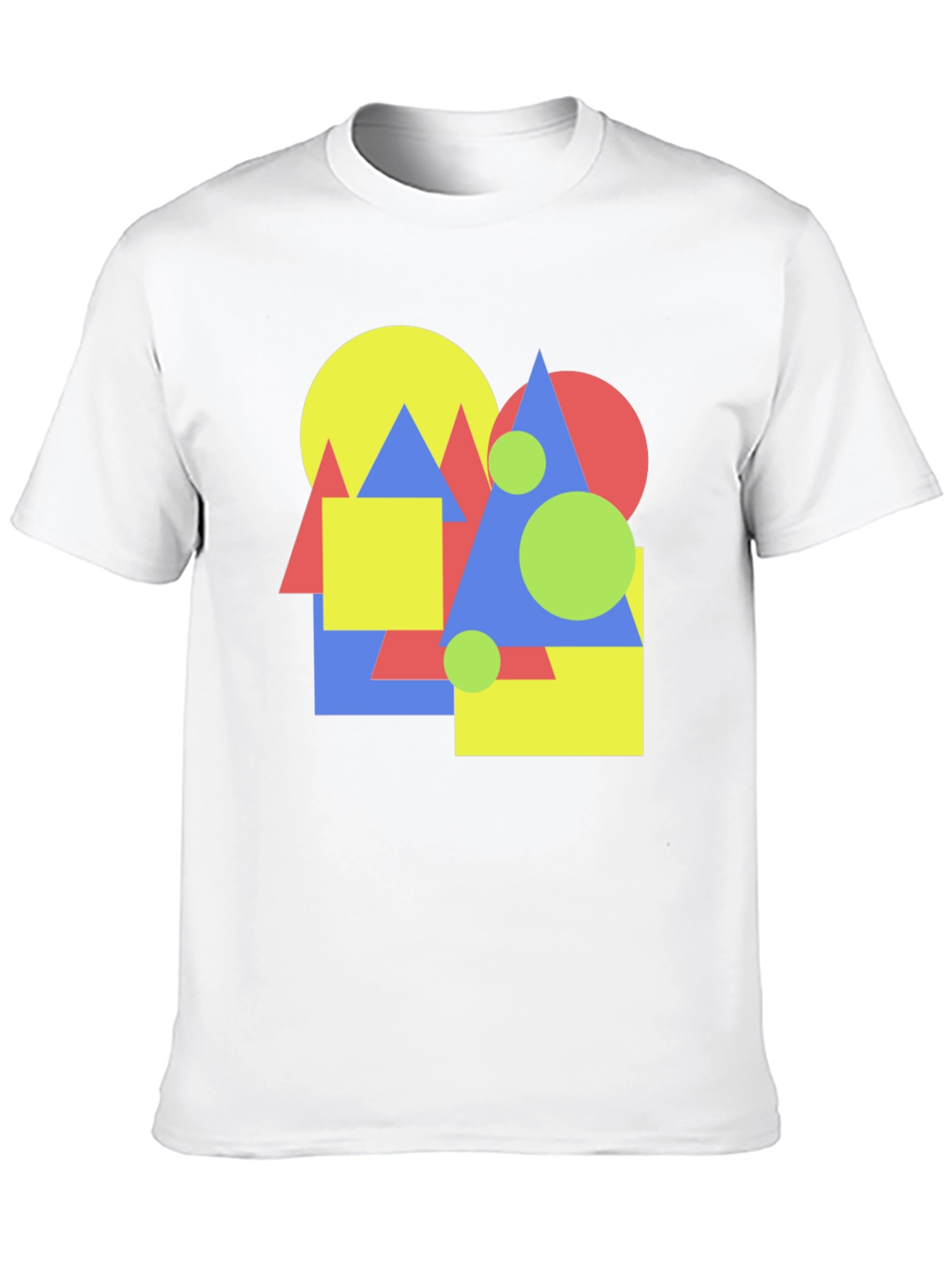 Geometric Pattern Crew Neck T-Shirt