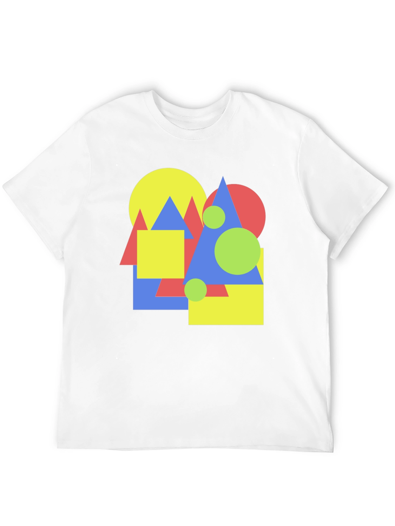 Geometric Pattern Crew Neck T-Shirt