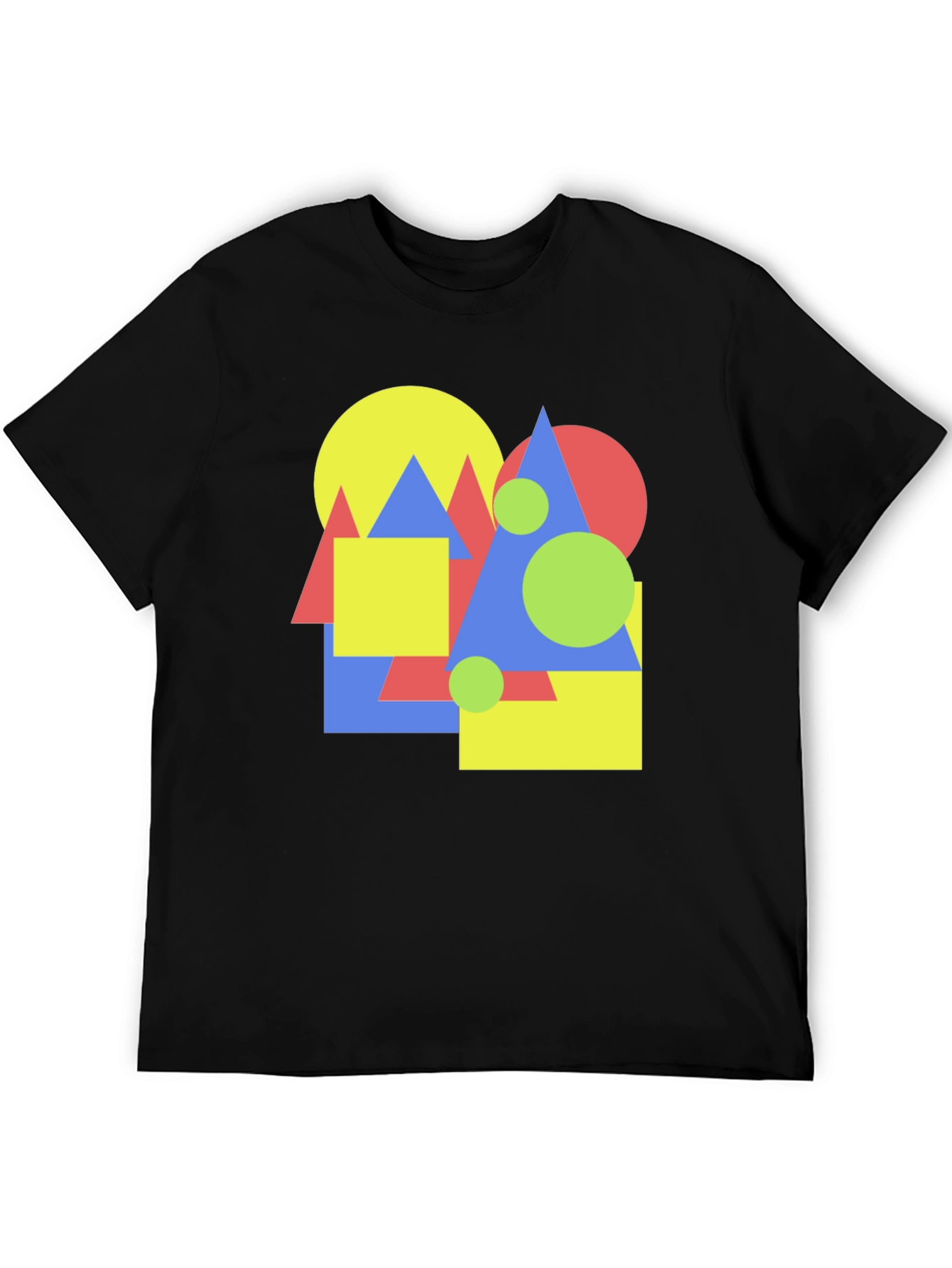 Geometric Pattern Crew Neck T-Shirt