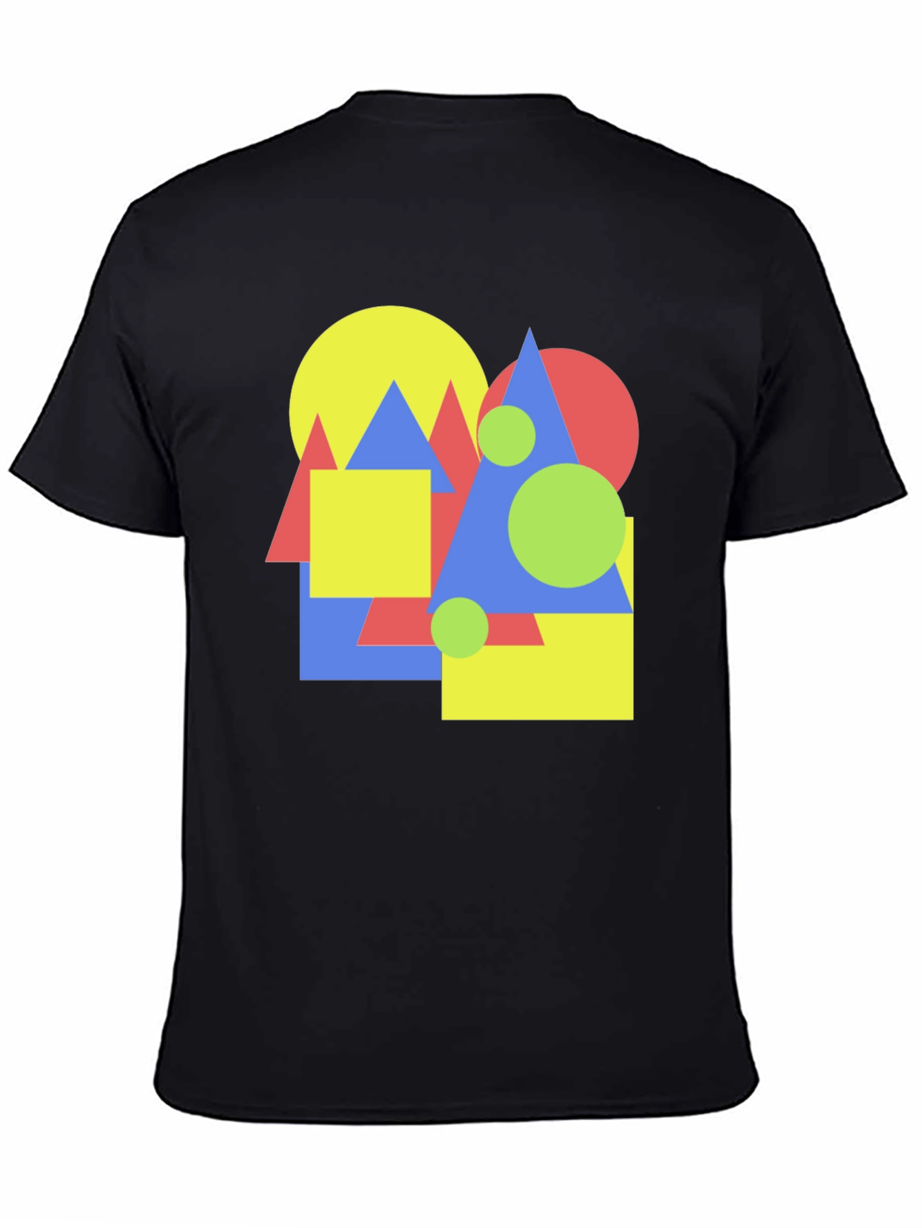 Geometric Pattern Crew Neck T-Shirt