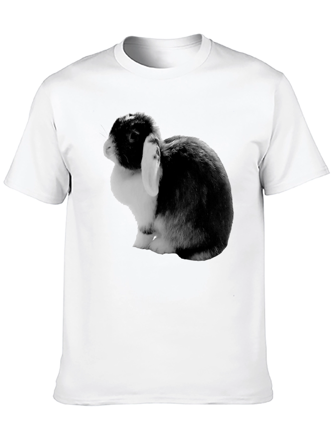 Bunny Rabbit Graphic Tee - Soft Black Cotton T-Shirt