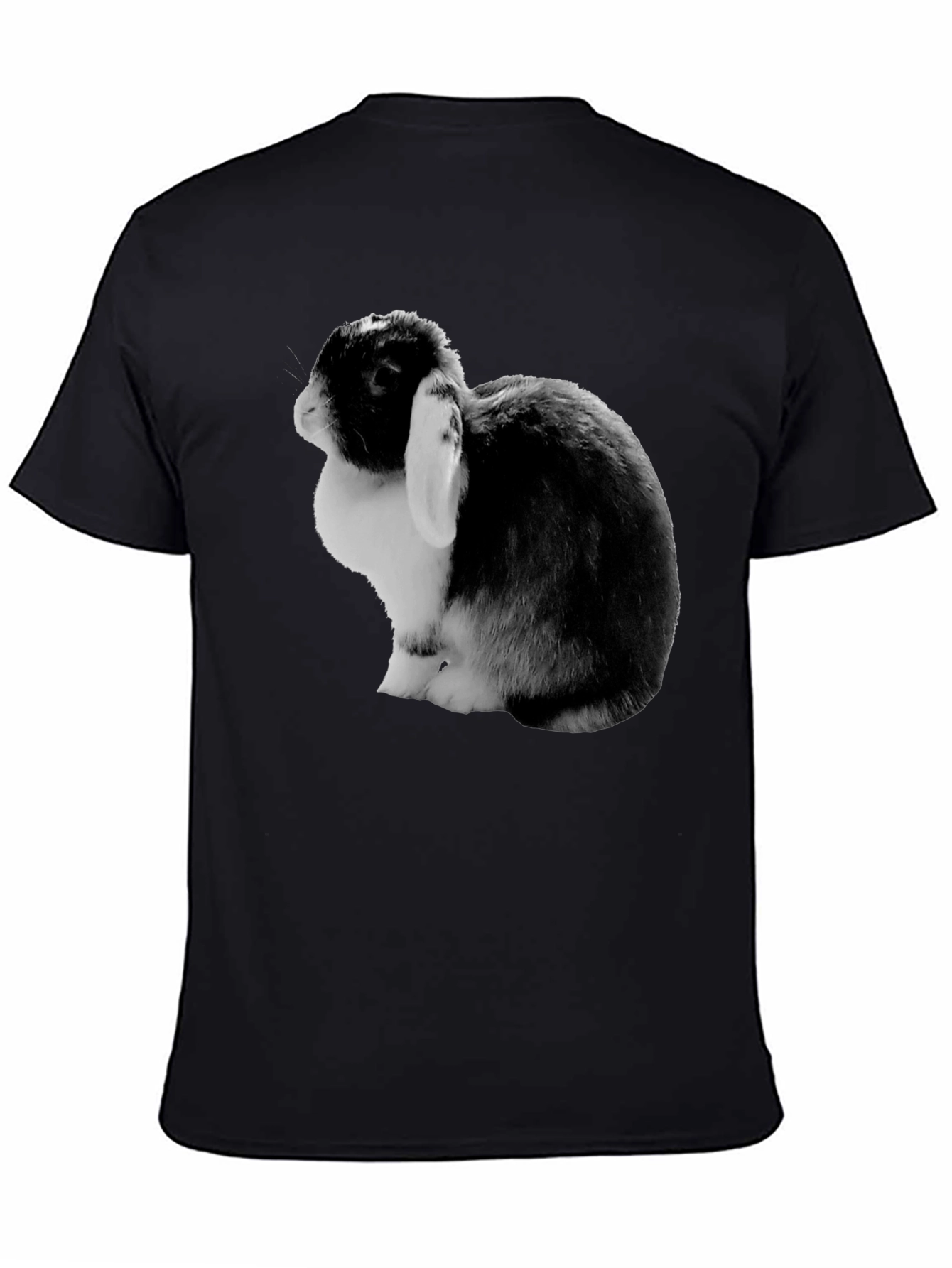 Bunny Rabbit Graphic Tee - Soft Black Cotton T-Shirt