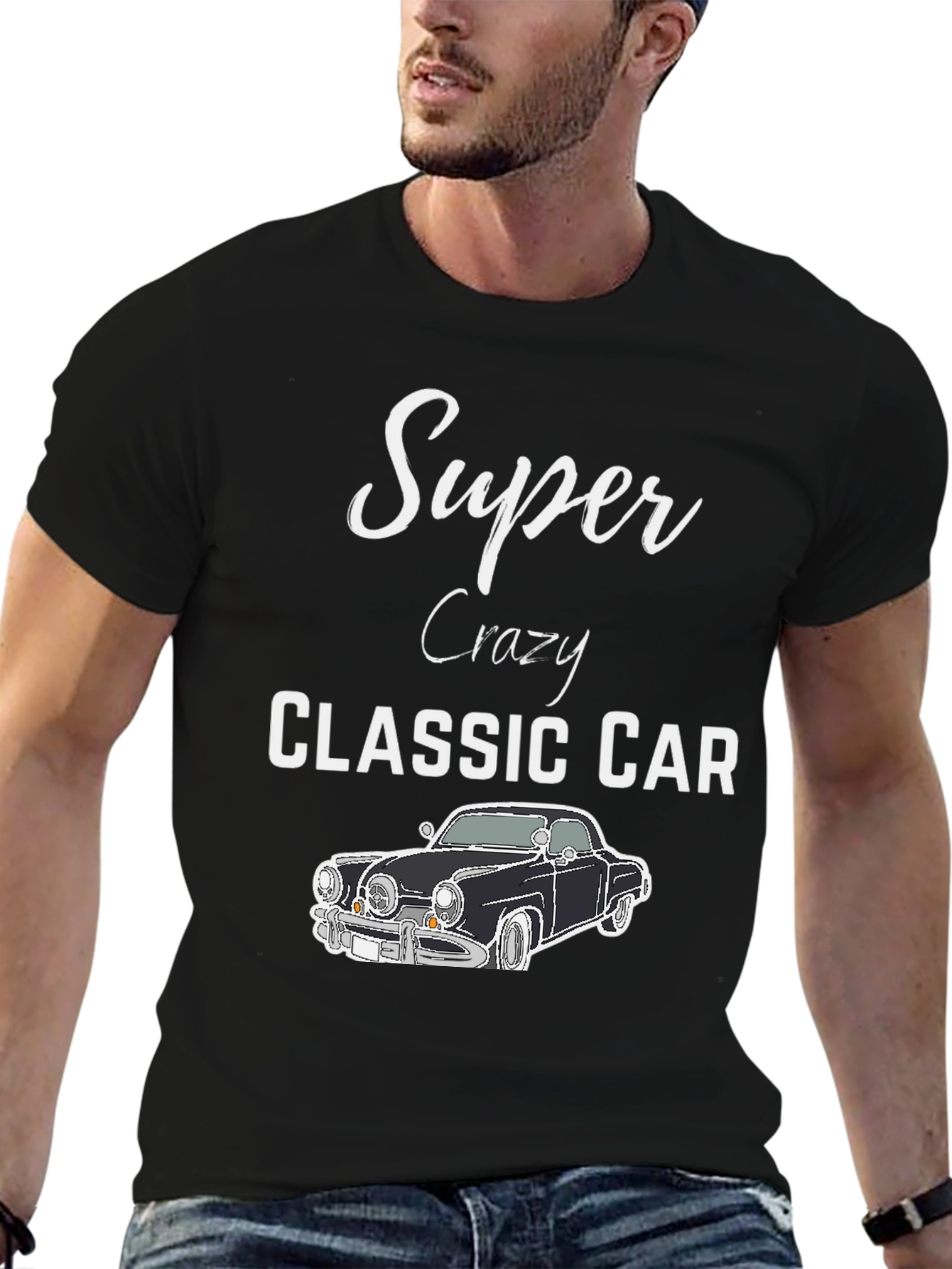 Super Crazy Classic Car T-Shirt