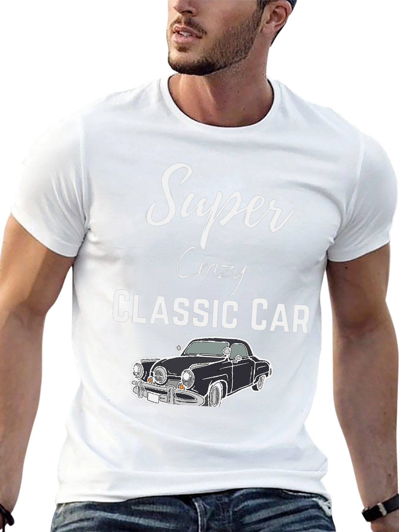 Super Crazy Classic Car T-Shirt