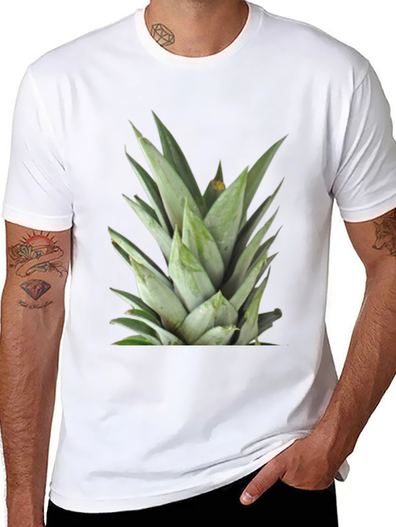 Pineapple Crown Graphic Tee - Tropical Style
