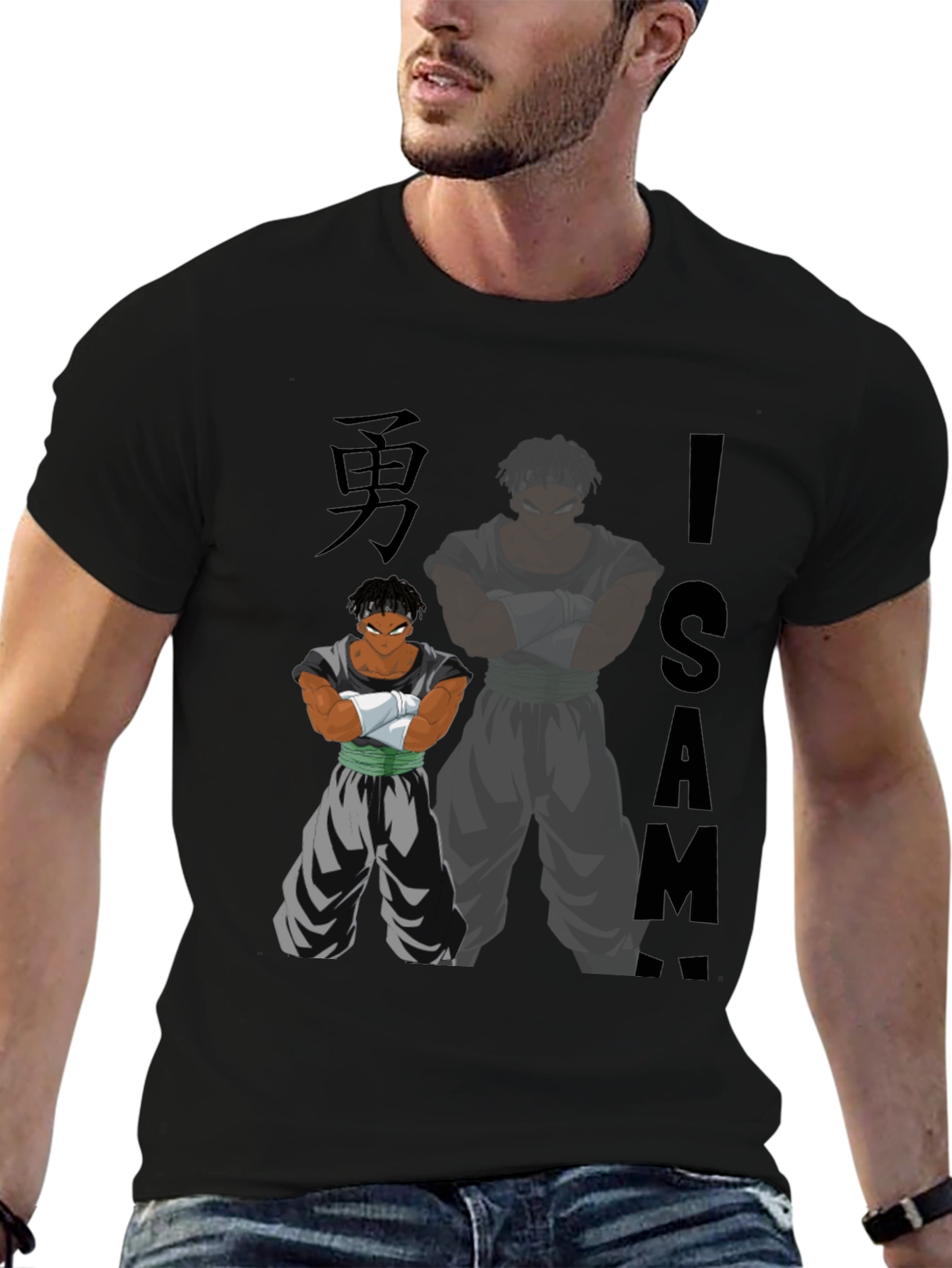 Anime Inspired Graphic Tee - ISA - Black