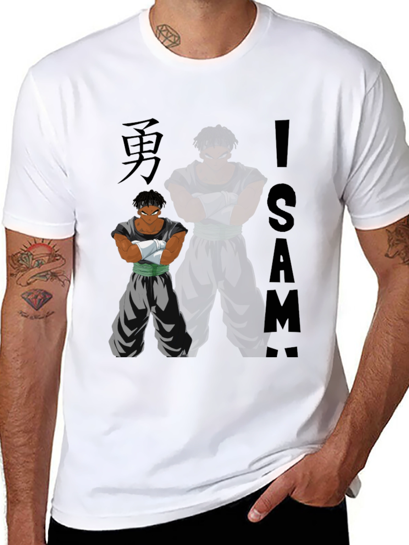 Anime Inspired Graphic Tee - ISA - Black