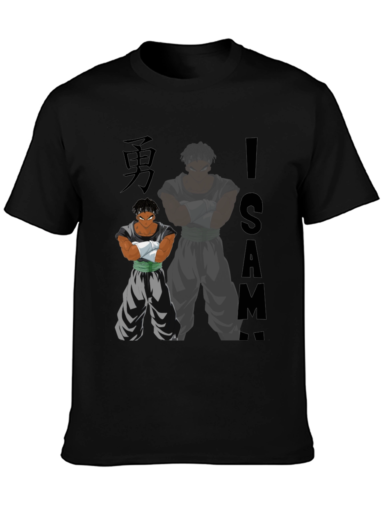 Anime Inspired Graphic Tee - ISA - Black