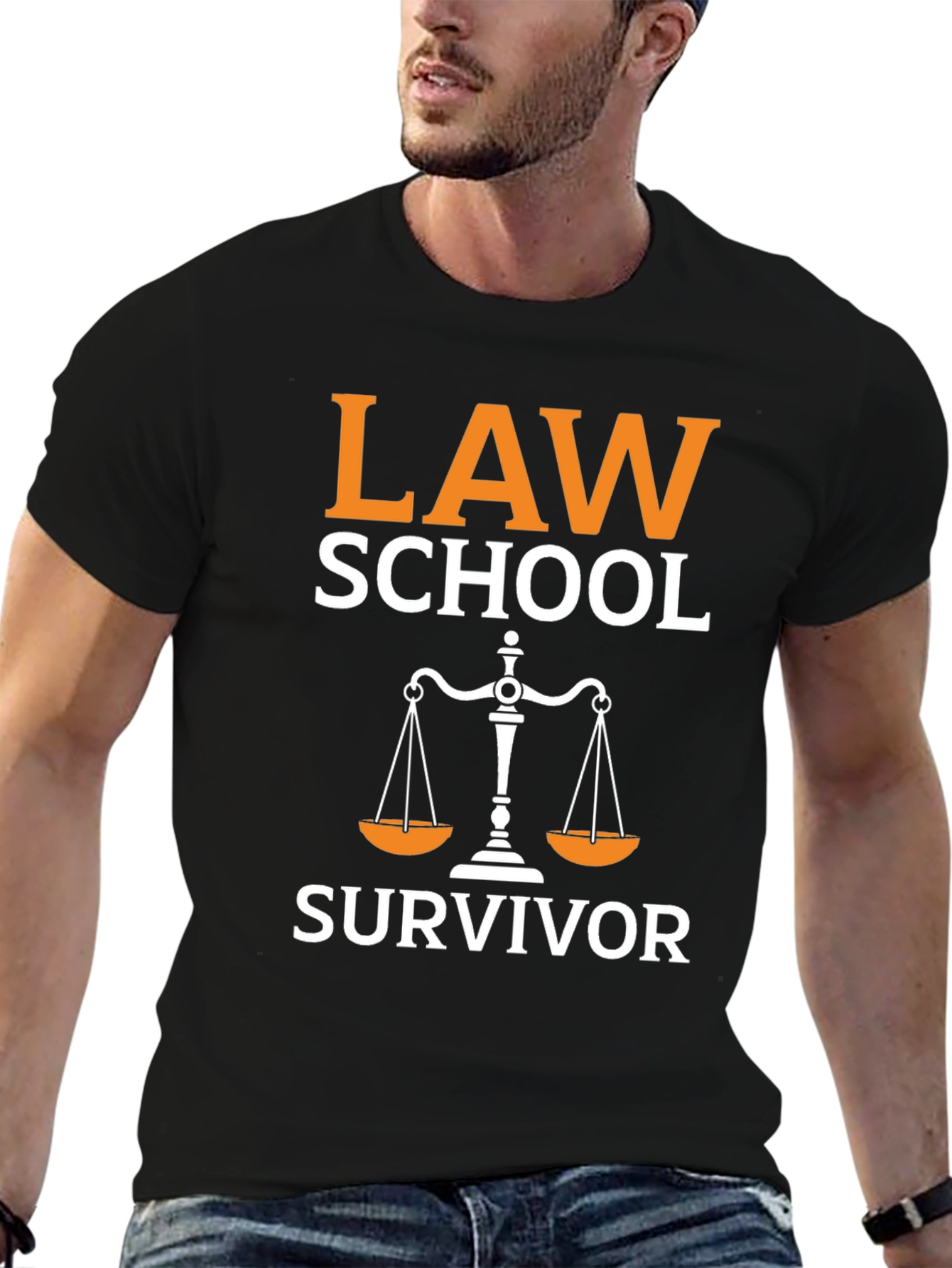 Law School Survivor T-Shirt - Scales of Justice