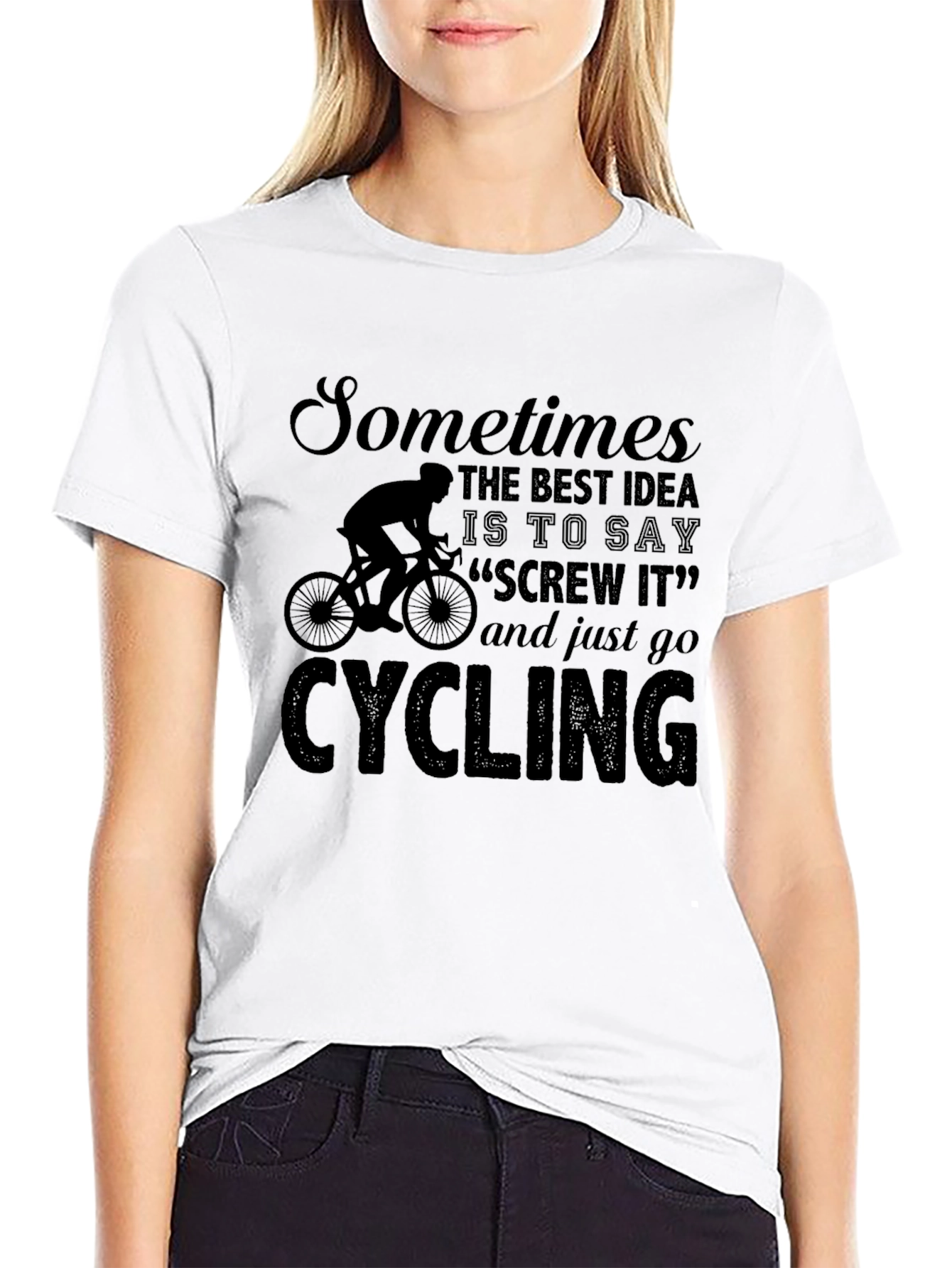 Sometimes Cycling T-Shirt Funny Cyclist Tee