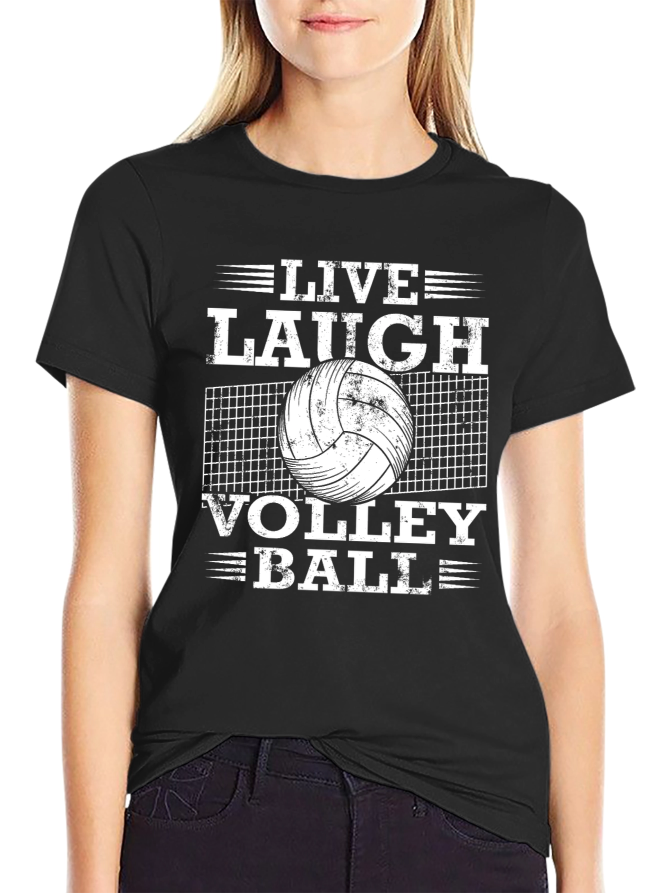 Live Laugh Volleyball Graphic Tee