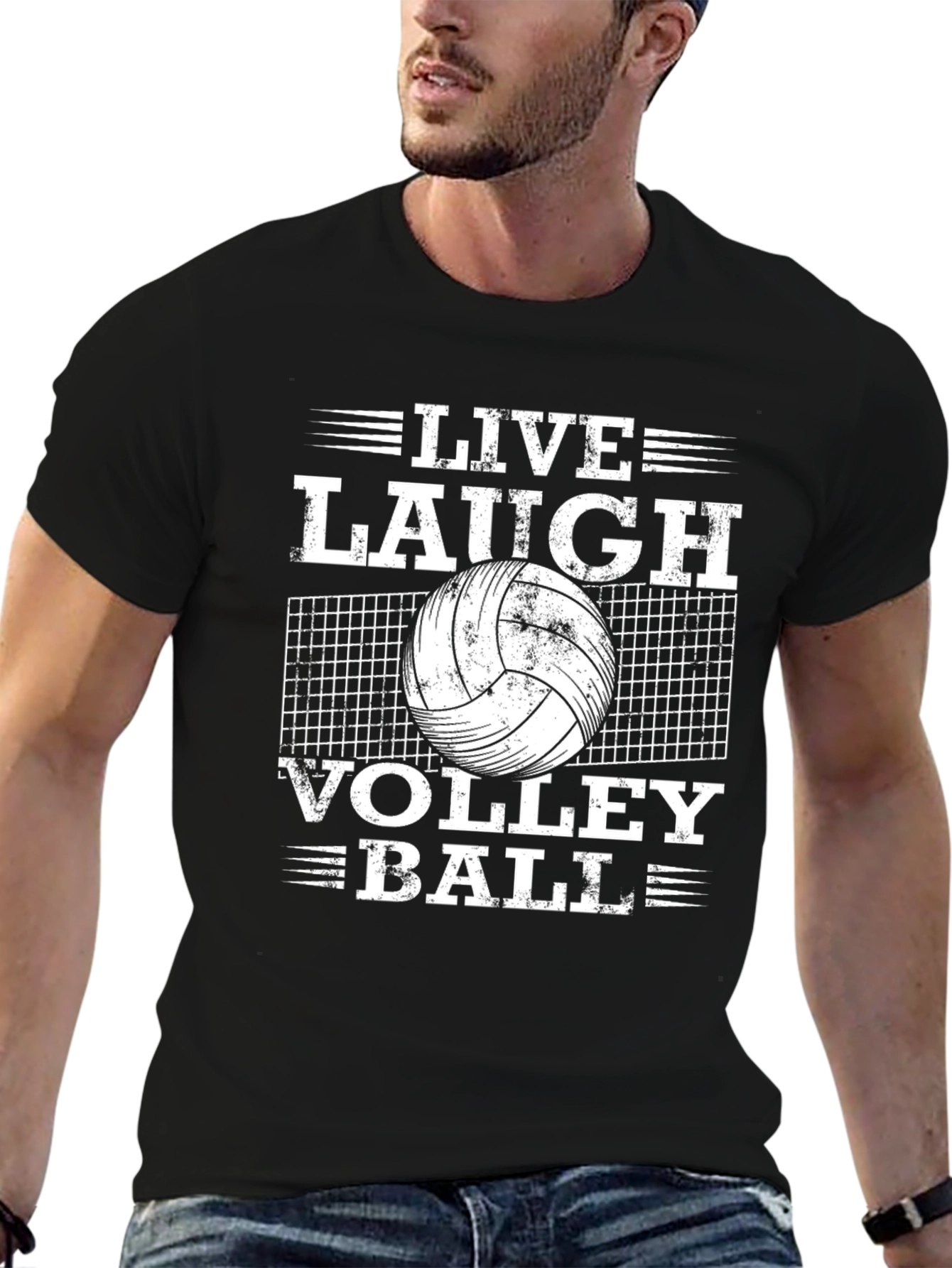 Live Laugh Volleyball Graphic Tee
