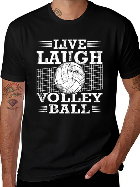 Live Laugh Volleyball Graphic Tee