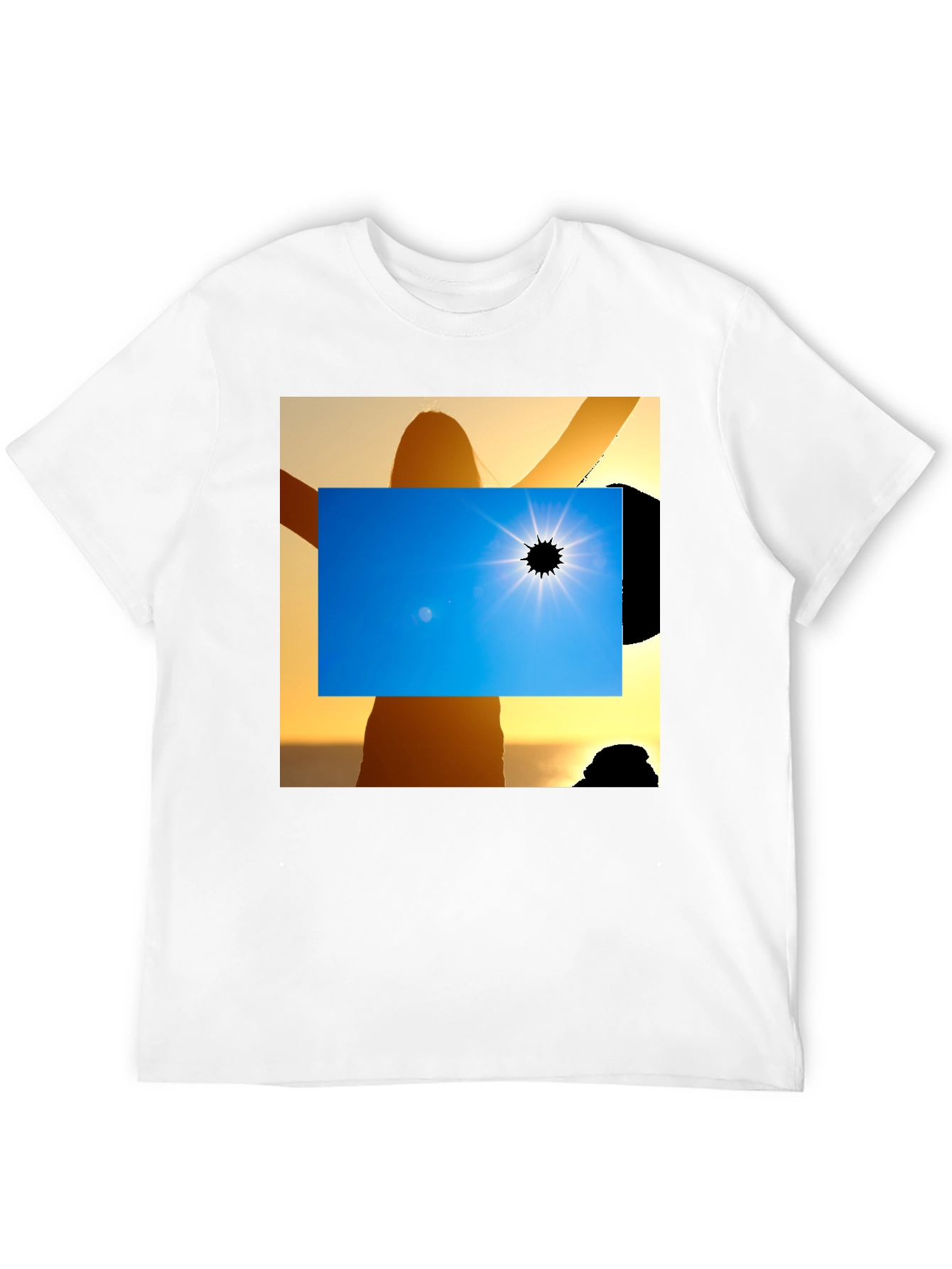 Solar Eclipse Graphic Tee - Black Cotton Shirt
