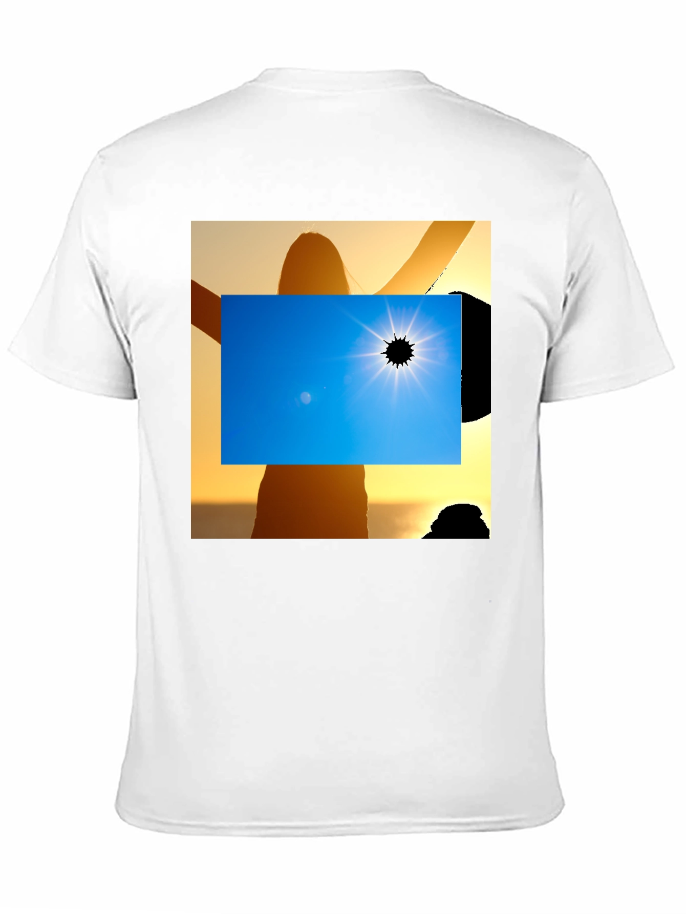 Solar Eclipse Graphic Tee - Black Cotton Shirt
