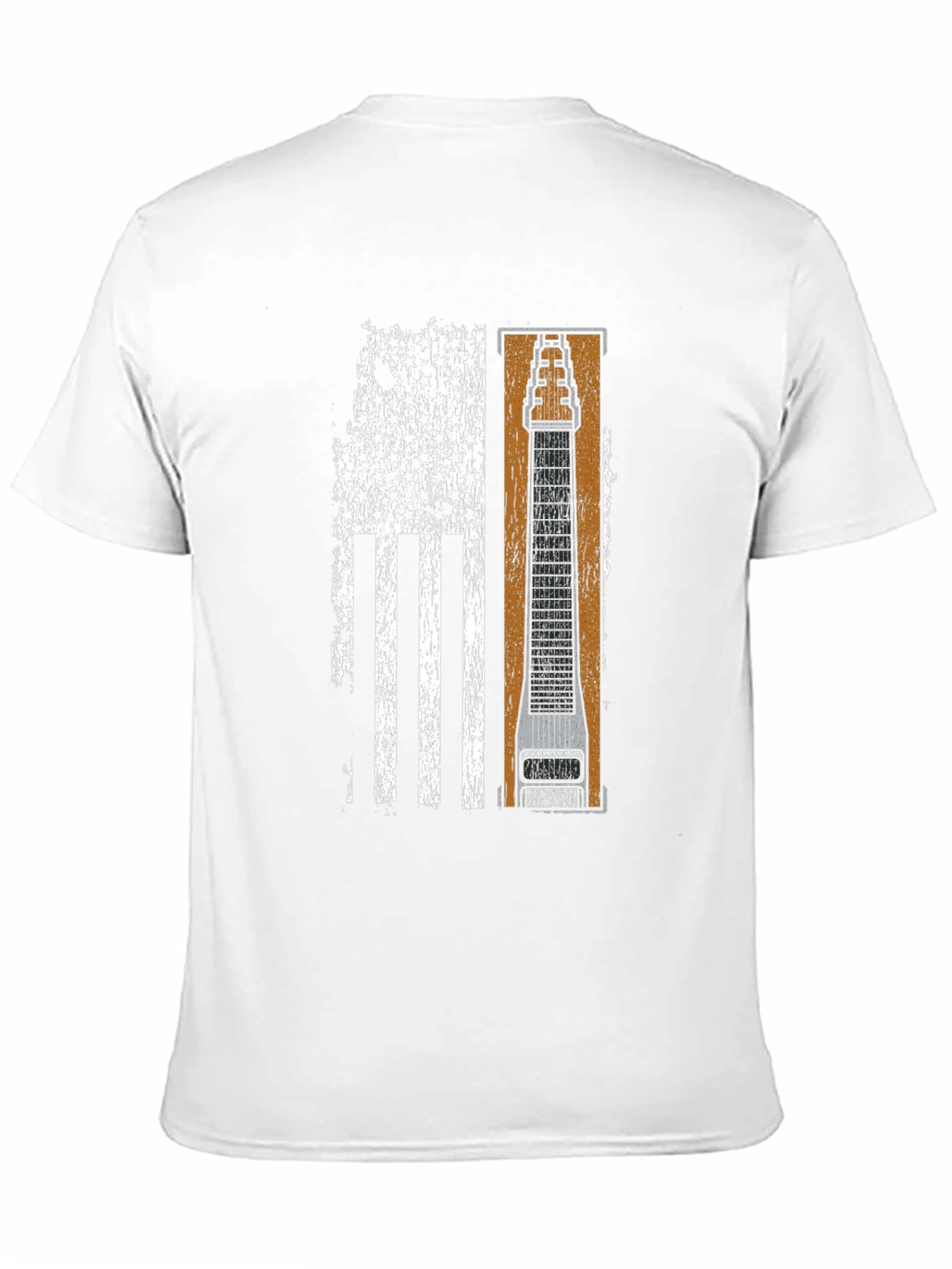 Patriotic Lap Steel Guitar Flag T-Shirt