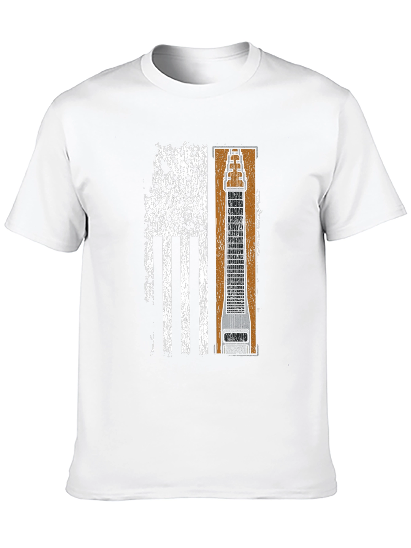 Patriotic Lap Steel Guitar Flag T-Shirt