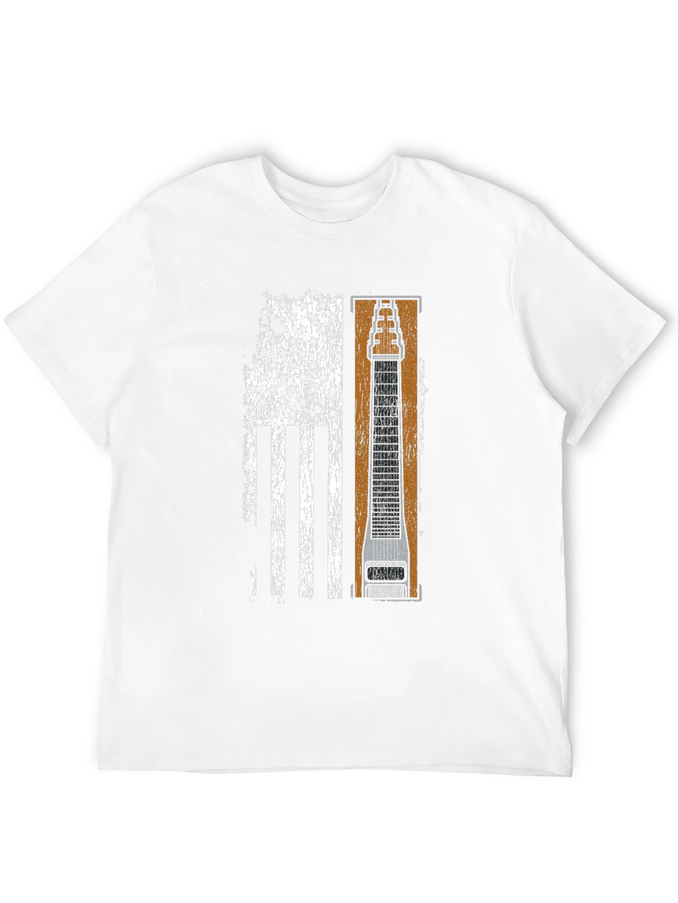 Patriotic Lap Steel Guitar Flag T-Shirt