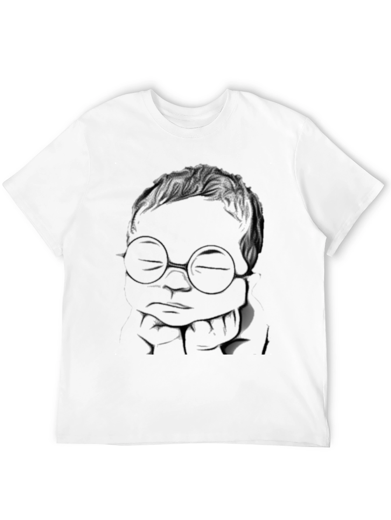 Abstract Portrait Graphic Tee - Edgy Style