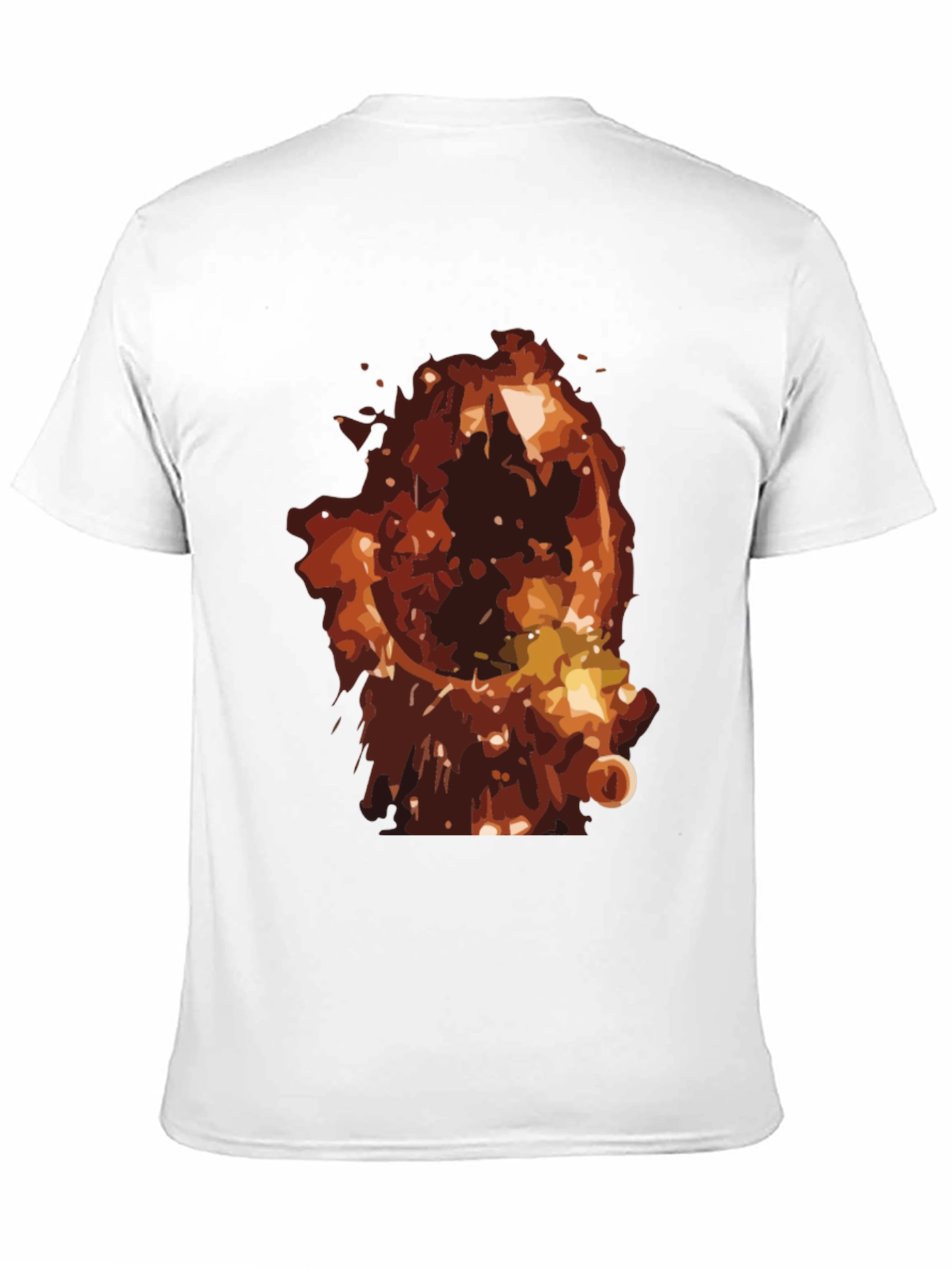 Fiery Graphic Print Mens Black T-Shirt